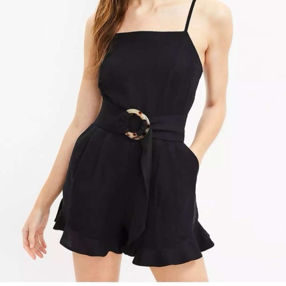 Loft Sleeveless Romper Black Size 2